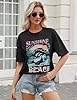 TOMEEK Women's T-Shirts Summer Oversize T Shirts Short Sleeve Top Crew Neck Casual Basic Cotton Loose Tee Tops Graphic Print for Ladies Girls(Black,S) #1