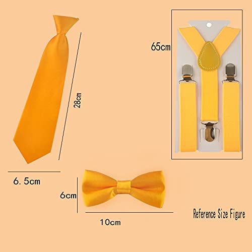 Tirantes Conjunto de Pajarita con Tirantes elásticos for niños, Traje a Juego for niño y niña, Pajarita, Traje de Boda, cinturón Ajustable con Espalda en Y (Color : 3)