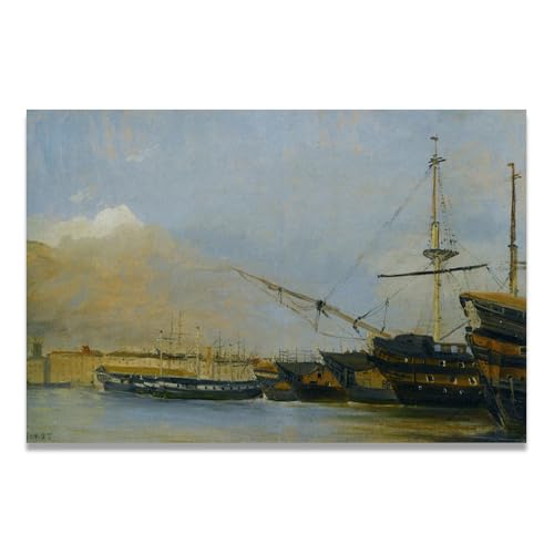Lienzo de arte vintage con paisaje francés de Toulon, lámina decorativa de alta calidad 20x30cm