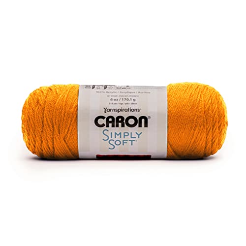 Image of Caron Simply Soft Mango Brites Yarn - 3 Pack of 170g /6oz - Acrylic - 4 Medium (Worsted) - 315 Yards - Knitting /Crochet