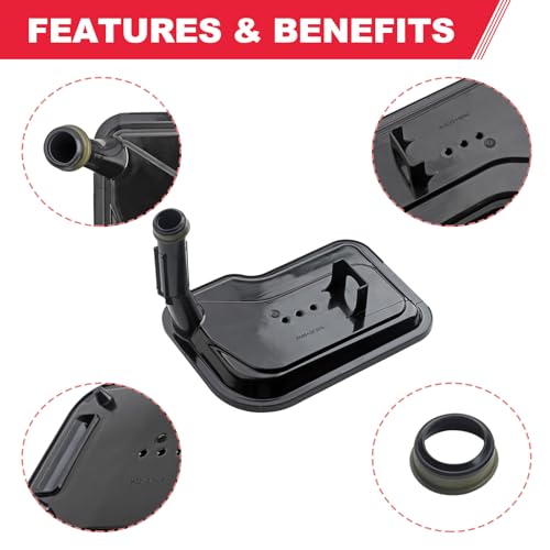 Fitede 6L80E 6L90E Automatic Transmission Filter Kit Fits for Chevy Express Silverado 1500 2500 3500 Suburban Cadillac Escalade XLR STS SRX GMC Canyon Savana Sierra Yukon Replaces# 24236933 24236517