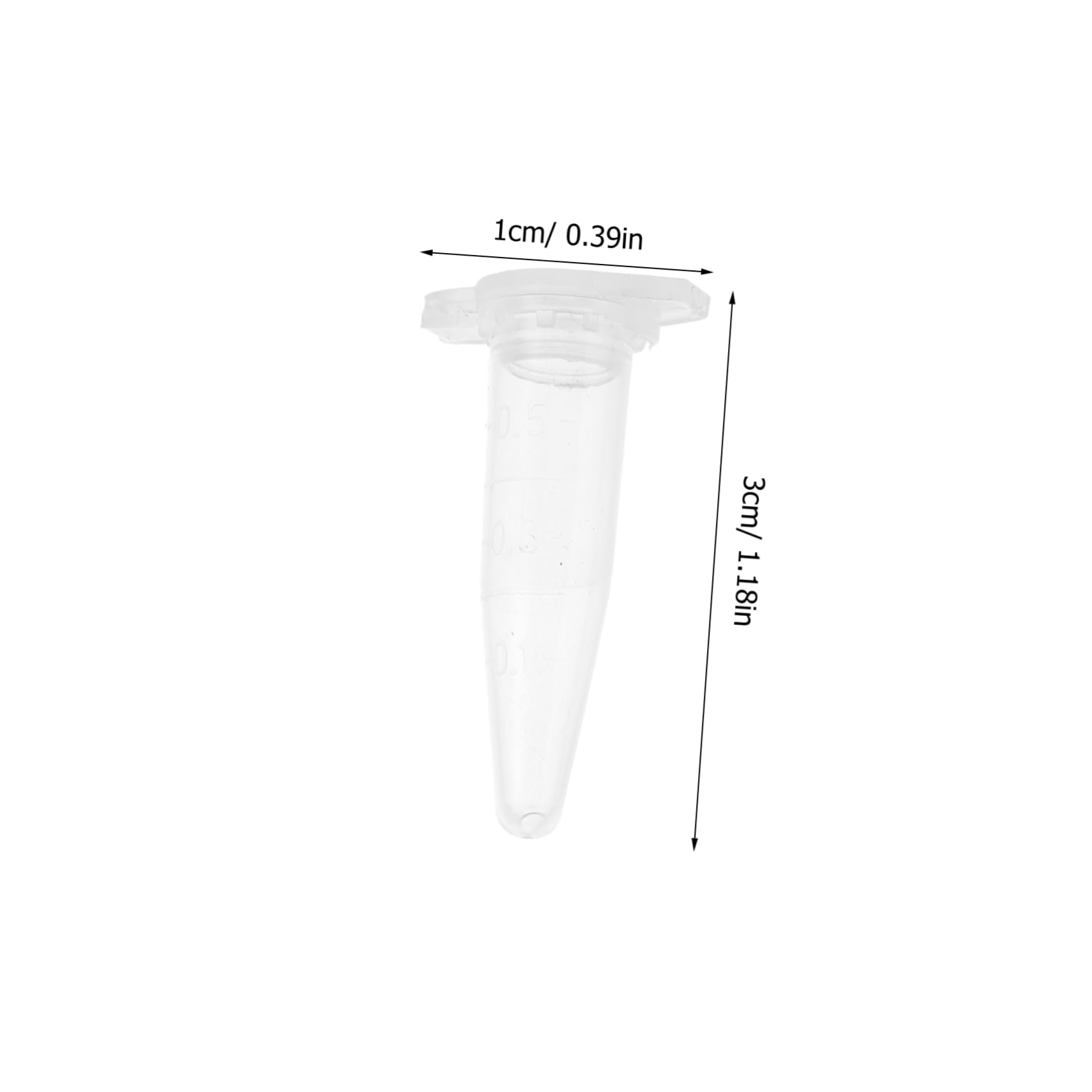 FUNOMOCYA 1000pcs Mini Centrifuge Test Tubes 0.5ml Plastic Vials for Lab Experiments Leak-Proof Caps