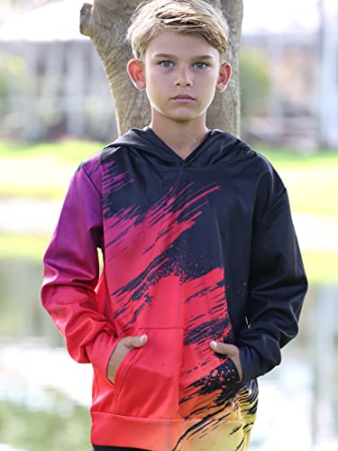Image of Lovekider Boys Hoodies Sweatshirt Cool 3D Print Pullover with Big Pocket for Kids Fashion Warm Winter 6-16 Years