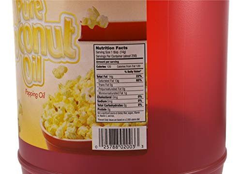Snappy Popcorn Colored Coconut Oil, 1 Gallon