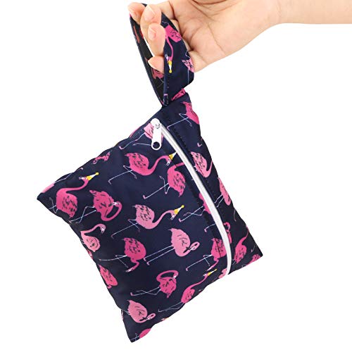 Phogary - Compresas reutilizables, salvaslips de bambú antibacterianos con bolsa impermeable, compresas de noche lavables para flujo menstrual abundante (7 en 1, 25,4 cm, 4 capas) - imagen 5