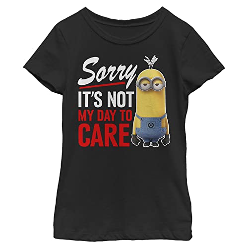 T-shirt Minions Not My Day fille idéal pour l'école et le sport