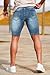 GINGTTO Men's Denim Shorts Fashion Jean Shorts for Men Blue 34