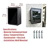 HTDRE Weatherproof Wall EV Charger Pedestal Box, Lockable Universal Electric Car Station Cover, Space Saving Outdoor EV Charger Enclosure, Large Capacity Protection Box(Black) #5