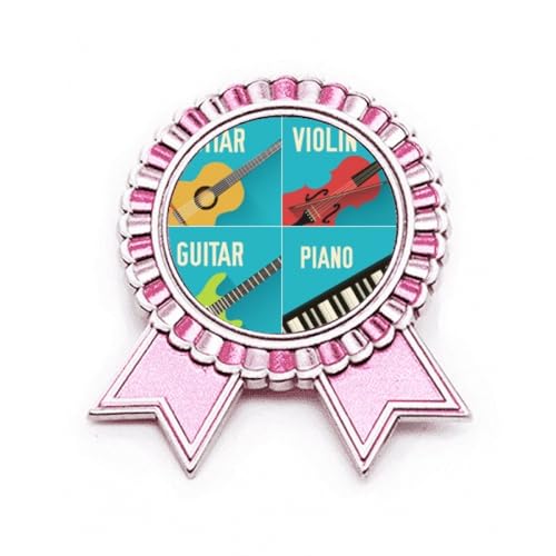Broche rose pour guitare violon piano pour personnaliser un costume sobre