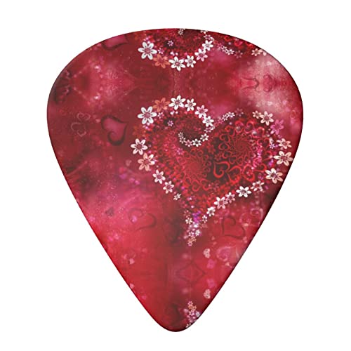 Romantique Heart Lot de 6 médiators pour guitare acoustique, guitare électrique, basse, ukulélé – fin, moyen et épais - Les Beatles, Paul McCartney, John Lennon, RIngo Starr, George Harrison Romantique Heart Lot de 6 médiators pour guitare acoustique, guitare électrique, basse, ukulélé – fin, moyen et épais – Image 4