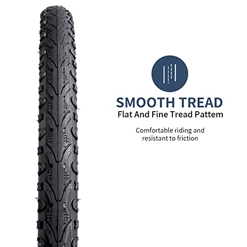 2 Pack 26" Bike Tires 26X1.75/47-559 Plus 2 Pack 26" Bike Tubes 26X1.50/1.75 Av 33Mm Valve Compatible With 26 X 1.75 Bike Tires And Tubes (Black) #TOP1