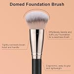 TEOYALL Domed Foundation Brush, Soft Dense Synthetic Bristles Blending Brush for Liquid Cream Foundation Bronzer Contour - Image 3