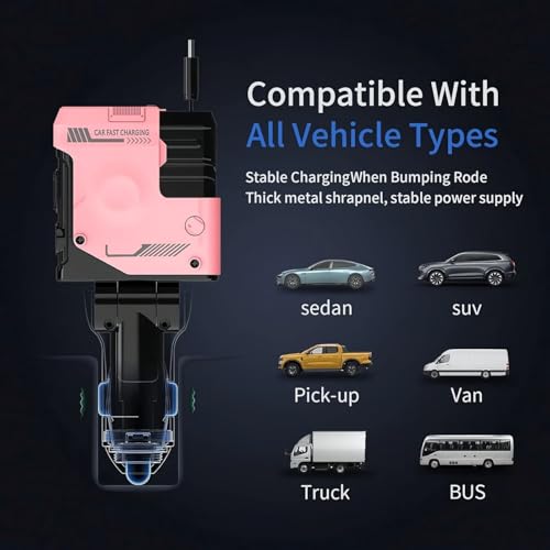 Image of 120W Fast Car Charger with 80CM Retractable Type-C & 30-pin Port Cables Charging for 4 Devices - Universal Car Mobile Charger for All Smartphones & Tablets (Gaming Charger)