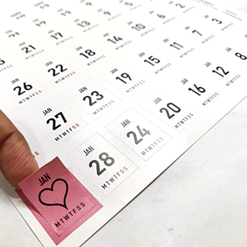 Image of CrafTangles Precut Calendar Undated 365 Days Stickers | 384 pcs, Peel and Stick, Printed for Scrapbooking, For Notebooks, Diary, Journal, Laptop, Mobiles, Multicolored