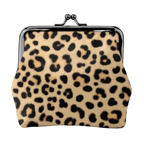 Coin Purse Vintage Pouch Buckle Clutch Bag wild animal leopard print (2) Kiss-lock Change Purse Clasp Closure Wallets For Women