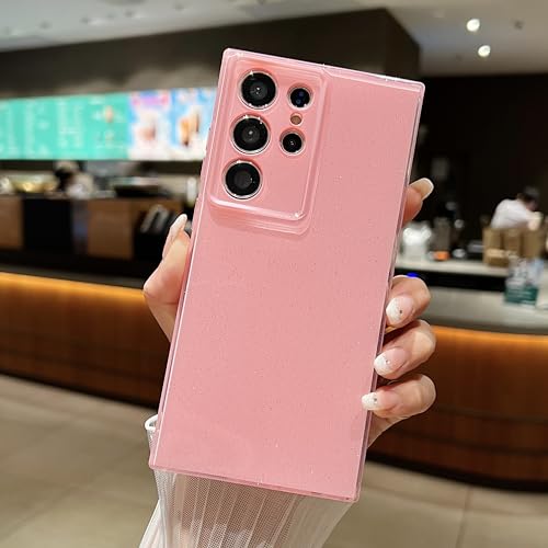 Coque Samsung S23 Ultra anti-rayures fine et souple pailletée rose