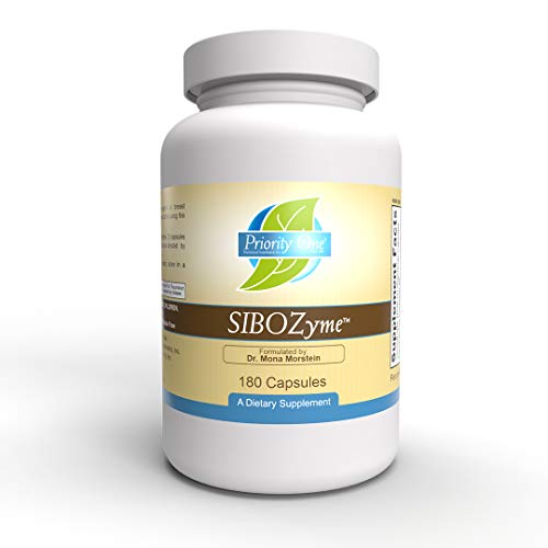 Priority One Vitamins SIBOZyme 180 Vegetarian Capsules- Support for Healthy Digestion and Those Seeking Small Intestinal Bacterial Balance* Exclusive Formulation by Dr. Mona Morstein Clinical Strength