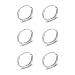 Sterling Silver Small Endless 10mm Round Unisex Hoop Earrings, Set of 3 Pairs
