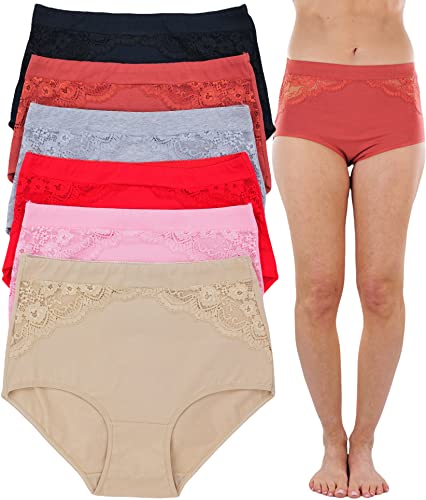 Image of ToBeInStyle Women's Pack of 6 High-Waisted Girdle Brief Tummy Support Everyday Panties