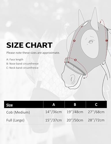 Masque anti-mouches pour cheval extensible contre irritations taille L - 7