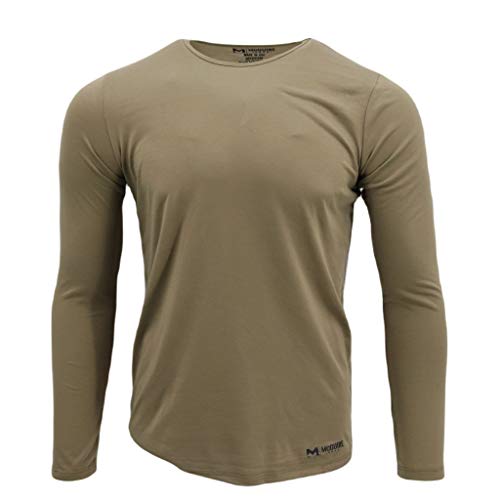 Polyester Thermal Top Base Layer Moisture Wicking Made in USA Tan 499