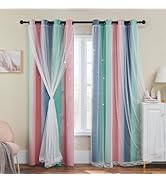 Tende oscuranti 3D arcobaleno sfumate per camera da letto e