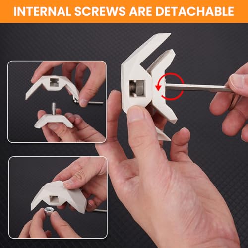 Image of Serplex 4Pcs 90-Degree Nylon Furniture Connector Brackets, Quick-Release