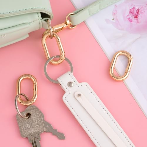 Image of Oval Spring Ring Clips, Metal Keyring Purse Clip