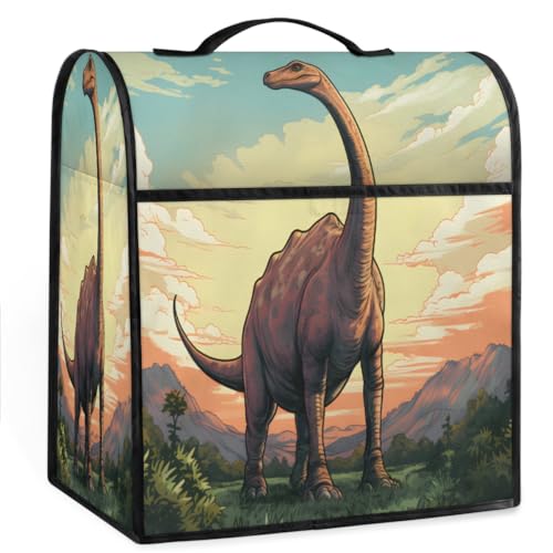 Coffee Maker Cover Animal Dinosaur Kitchen Appliance Covers Small Appliance Covers Blender Cover Juicer Cover Dust Covers for Kitchen Appliances with Top Handle and Pockets,Washable,B743