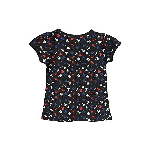Image of Real Basics Cotton Regular Fit Half Sleeve Cotton T-Shirts for Girls - Round Neck Tops for Girl, Multicolor - Pack of 3