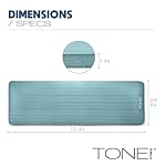 Tone Fitness 1-Inch Thick Yoga Mat | High-Density, Non-slip Exercise Mat with Carrying Strap for Yoga, Pilates, & Home Gym Workouts | Multiple Options - Image 4