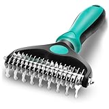 PREMIER Pet Grooming Brush, Cat Brush Dog Brush for Shedding, Undercoat Rake for Dogs Grooming Supplies, Dematting Deshedding Brush Dogs Shedding Tool for Long matted Haired Pets, Blue