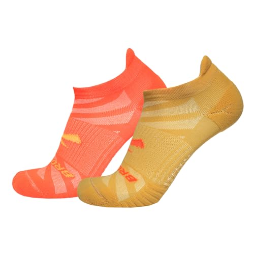 Brooks Ghost Lite No Show Socks I Performance Running, Comfort Fit with Arch Support for Men & Women (2-Pack Set)