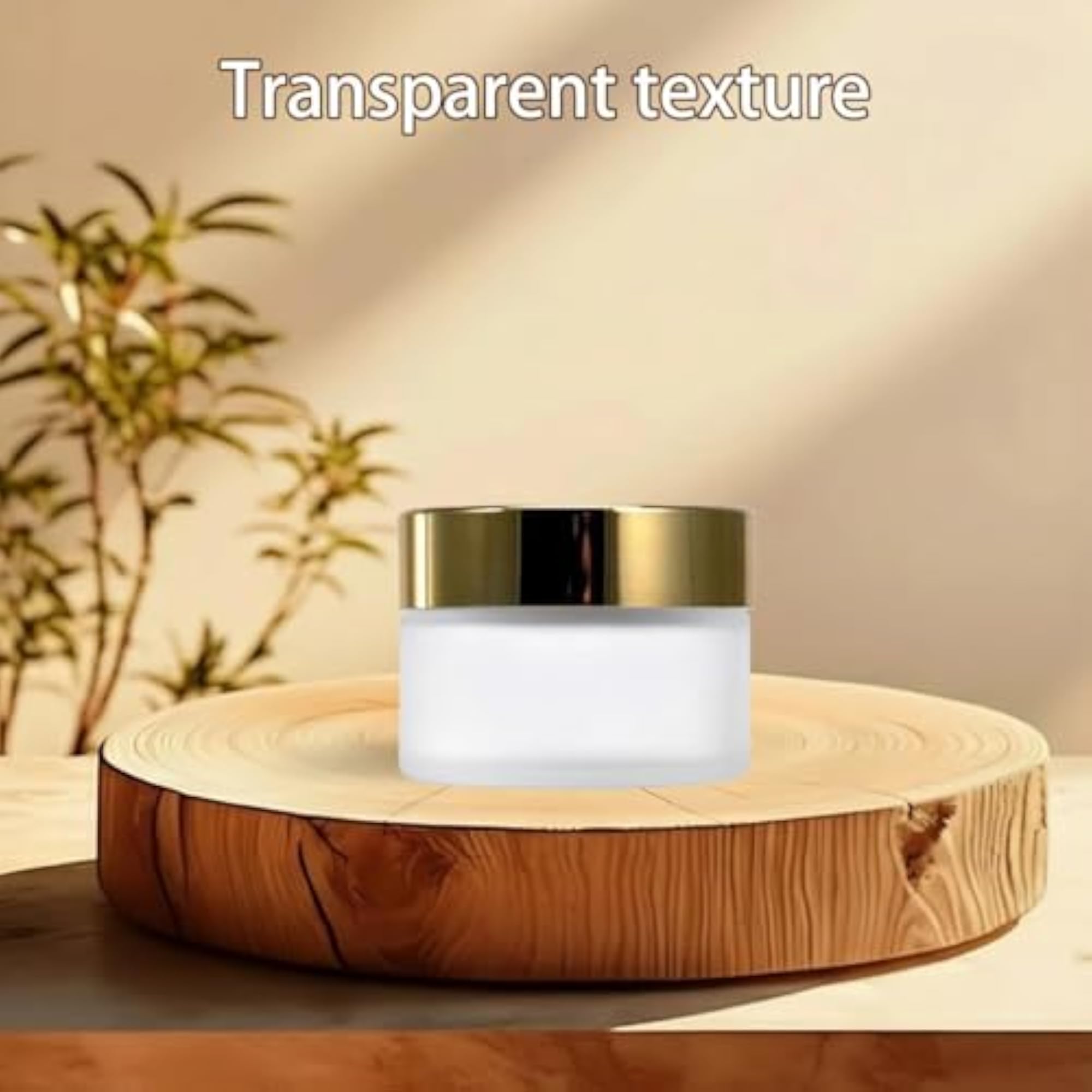 24 Pcs Frosted Glass Jar Set with Golden Cap