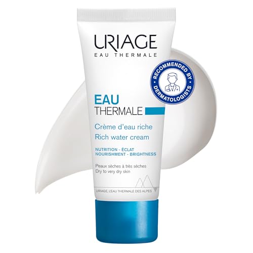Uriage Eau Thermale Crème Visage Hydratante Riche - Acide Hyaluronique - Hydratation Intense 24H, Booste l'Éclat - Parfait comme Base de Maquillage - Parfum Frais et Délicat - Non Comédogène - 40ml