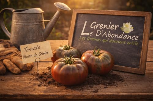 50 graines à semer - Le Grenier d'Abondance - TOMATE Noire de Crimée - Appréciée des enfants