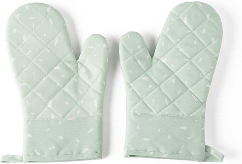 Microwave Glove BBQ Oven Baking Hot Pot Mitts Cooking Heat Resistant Kitchen Mittens(Gray)