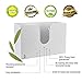Bamboo Paper Towel Dispenser, Paper Towel Holder for Kitchen Bathroom Toilet of Home and Commercial, Wall Mount or Countertop for Multifold, C Fold, Z fold, Trifold Hand Towels (White)