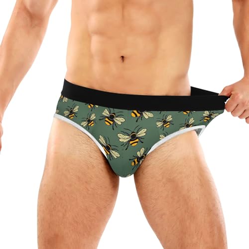 Men's Underwear Briefs Comfort Soft Stretch Classic Fit Bee Briefs with Contour Pouch3