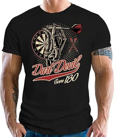 T-shirt dla graczy w dart, 04 Wynik, L
