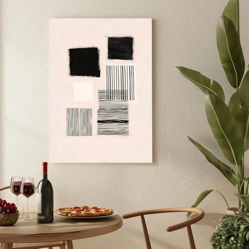 Impression sur toile abstraite pour creer un salon cosy au style epure