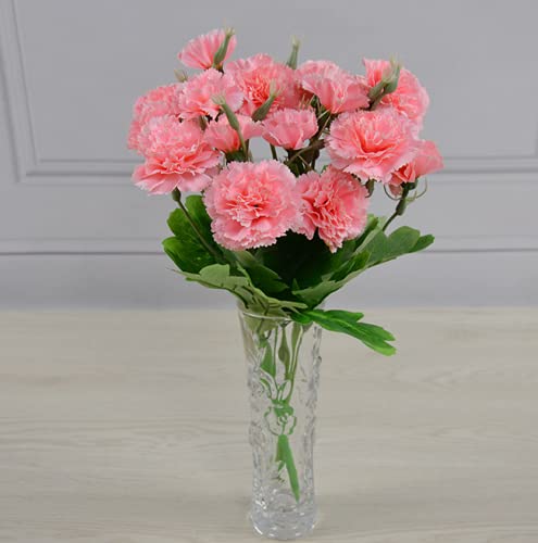4 trossen boeket van kunstmatige zijde bloem anjers, 12 inch boeket en groen blad voor foto rekwisieten thuis feest, bruids bruiloft houden bloemen festival decoratie met 10 per bos bloem (rood 4 trossen boeket van kunstmatige zijde bloem anjers, 12 inch boeket en groen blad voor foto rekwisieten thuis feest, bruids bruiloft houden bloemen festival decoratie met 10 per bos bloem (rood