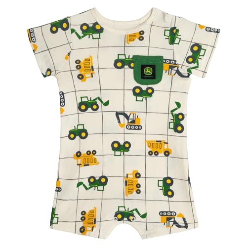 Image of John Deere Truck Romper Newborn to Toddler Sizes (Newborn - 3T)