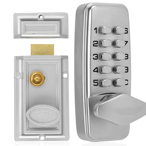 2-4 Digits Mini Mechanical Lock - Cabinet Indoor Outdoor Door Password Security Coded Lock, Gray