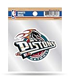 Detroit Pistons Retro Logo Premium 4x4 Decal with Clear Backing Flat Vinyl Auto Home Sticker Basketball