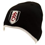 Fulham Crest Roll Down Beanie Black One Size