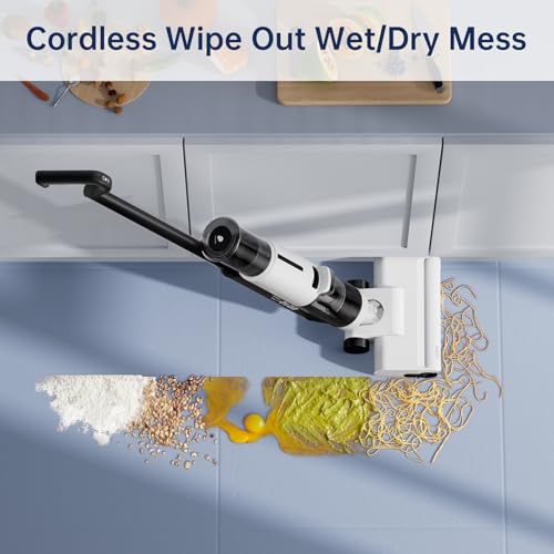 Image of JONR ED12 Lite Wet Dry Vacuum Cleaner, Cordless Vacuum Mop with Self-Cleaning, 0.1 inch Edge Cleaning, Lightweight (7.7lbs), for Hard Floors & Pet Hair, Anti-Tangle Design