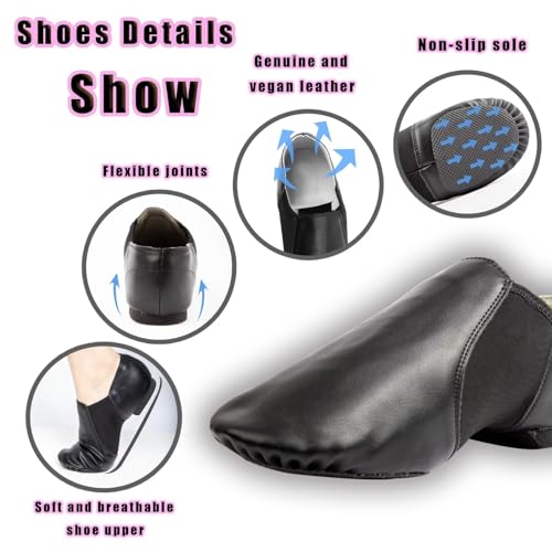 Dance Jazz Shoes,Soft Leather Dance Slippers for Women/Men2