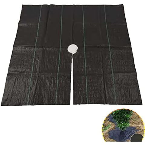 Landscape Pruning Tarp with 12” Hole to Fasten Around Trees and Shrubs Cover