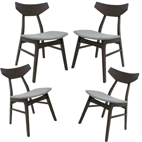 Interimobel Set de 4 Sillas Minimalista Danica Gris (Coffe...